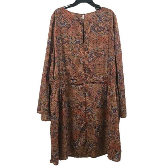 Jessica Simpson Womens Mini Dress Boho Bell Sleeves Crewneck Plus Size 3X - Picture 9 of 12